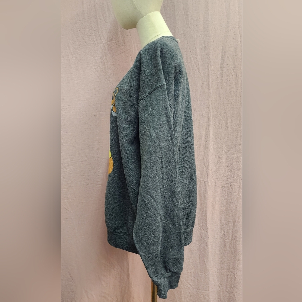 FIFTHSUN Halloween Cute Candy Corn Sugar Relax Fit Fleece Sweatshirt-Large - Picture 4 of 8